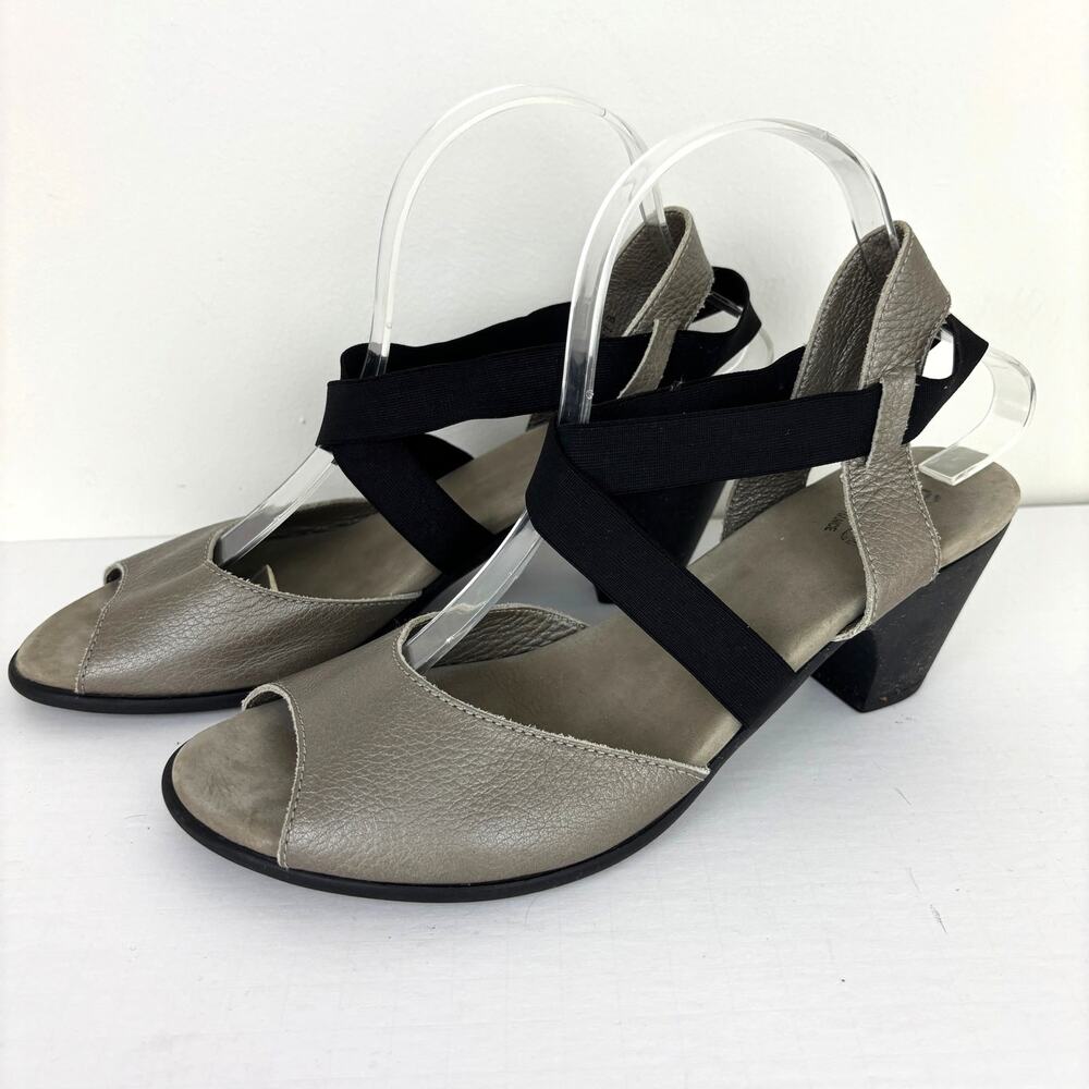 Arche Strappy Sandals Taupe Black 2.5" heel EU 40/ US 9.5